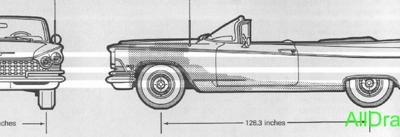 Buicks Electra (1959) (Buick Electra (1959)) are drawings of the car